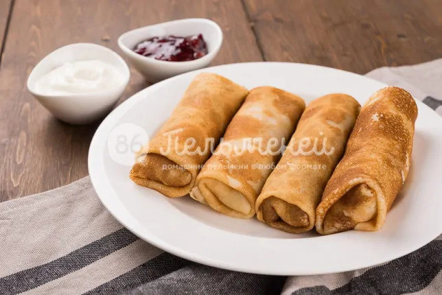 Блины с творогом и изюмом замороженные