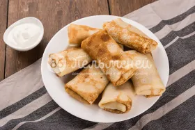 Блины с куриной грудкой, грибами и сыром замороженные