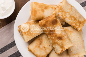 Блины с вареной сгущенкой замороженные