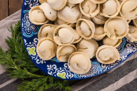 Пельмени куриные со шпинатом